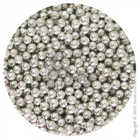 Посыпка декоративная кондитерская Сахарные шарики Серебро 2,5 мм.  20 г.< фото цена